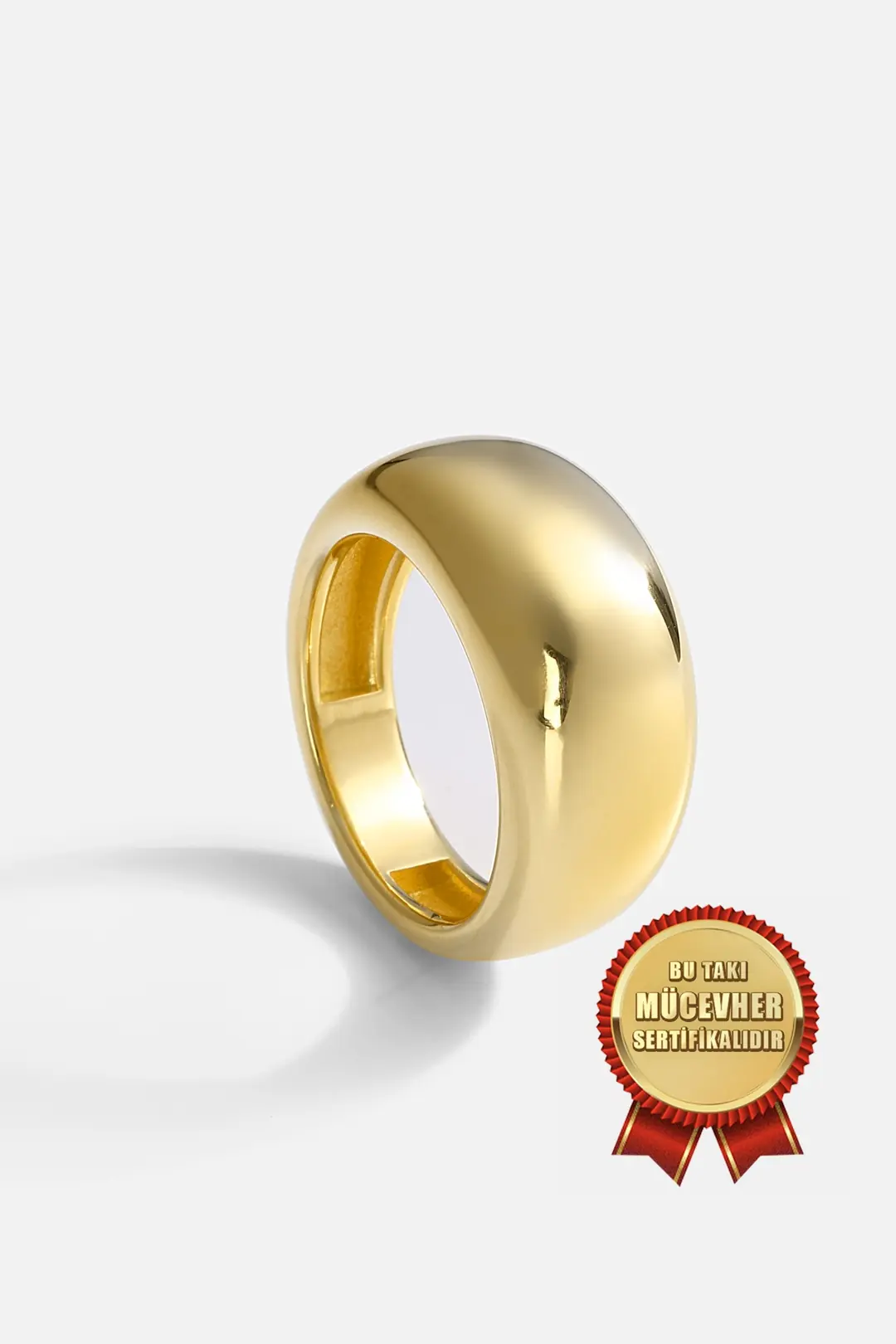 Mikron Gold Plated 925 K Silver Balon Ring