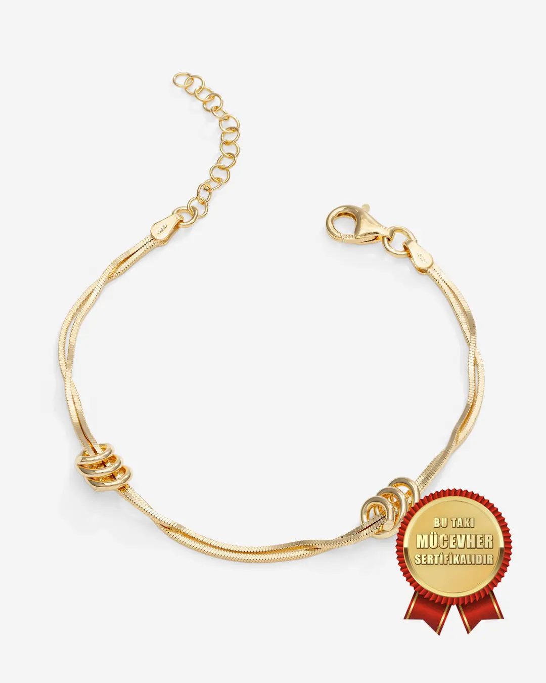 925 K Silver Mikron Gold Plated Italian Argento Milano Bracelet