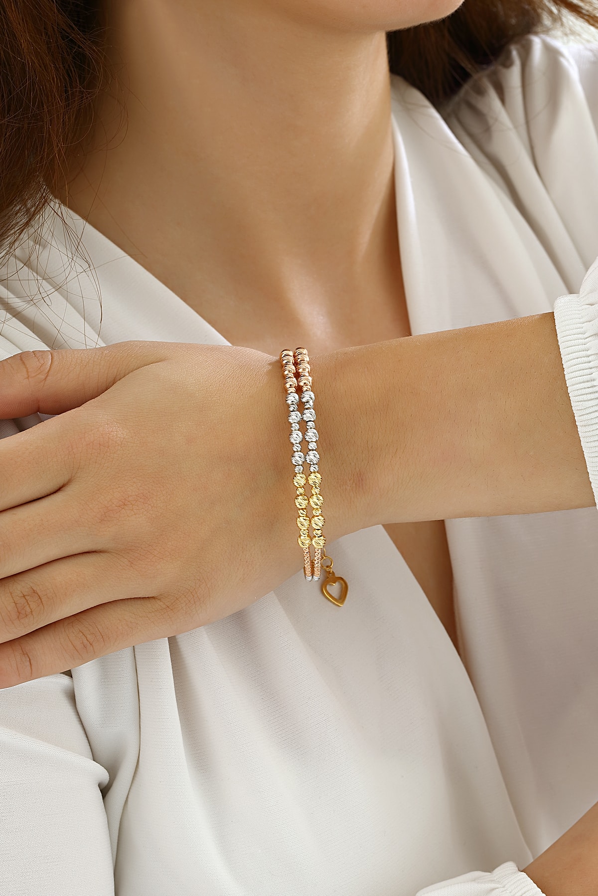 Mikron Altın Kaplama Gümüş Dorika Bilezik