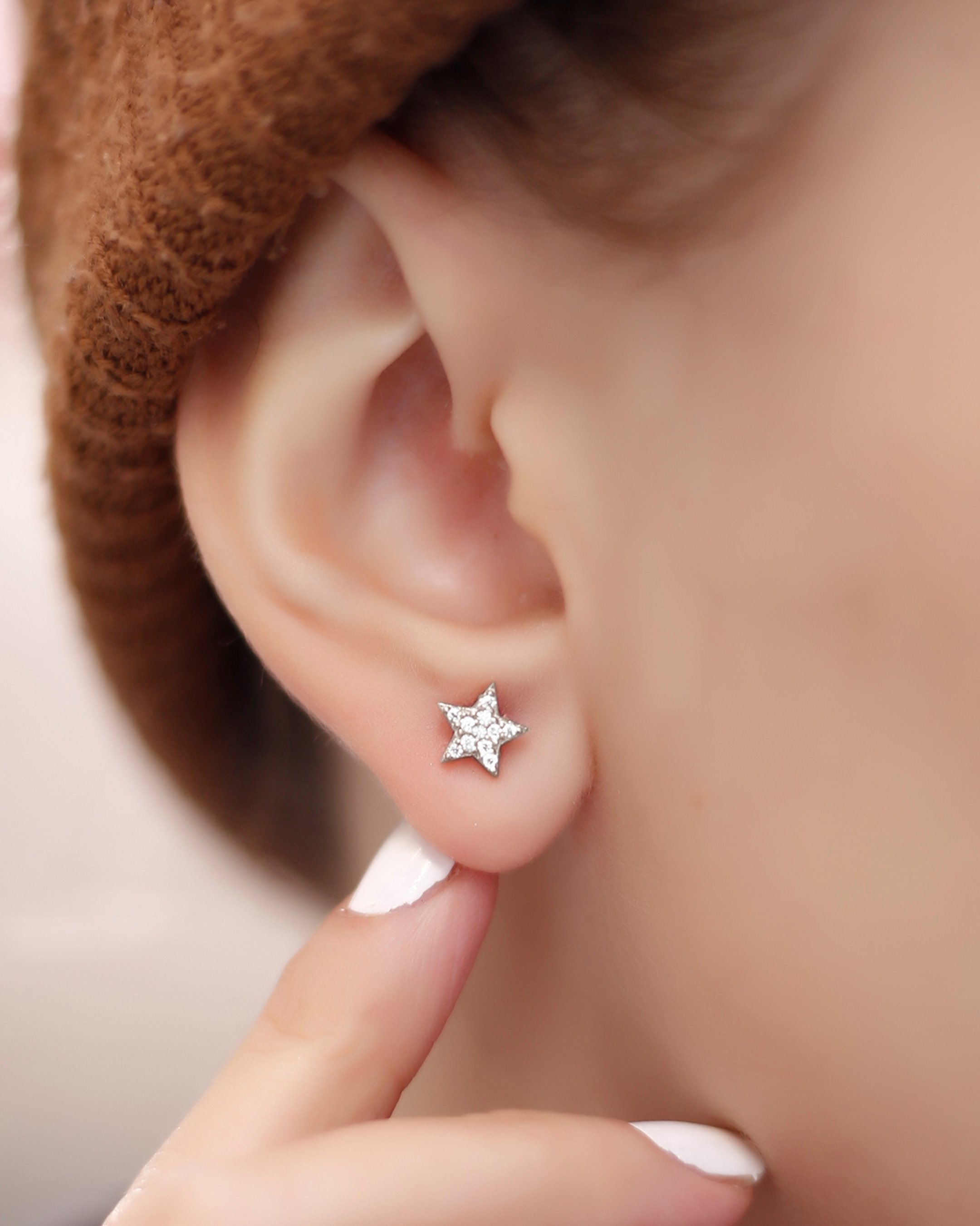 Silver Star Earrings