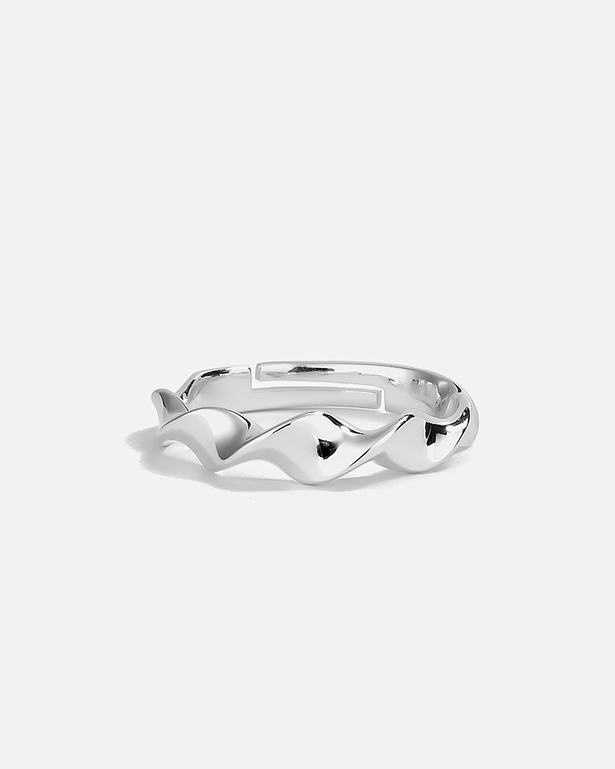 Design Silver Ring - White Gold