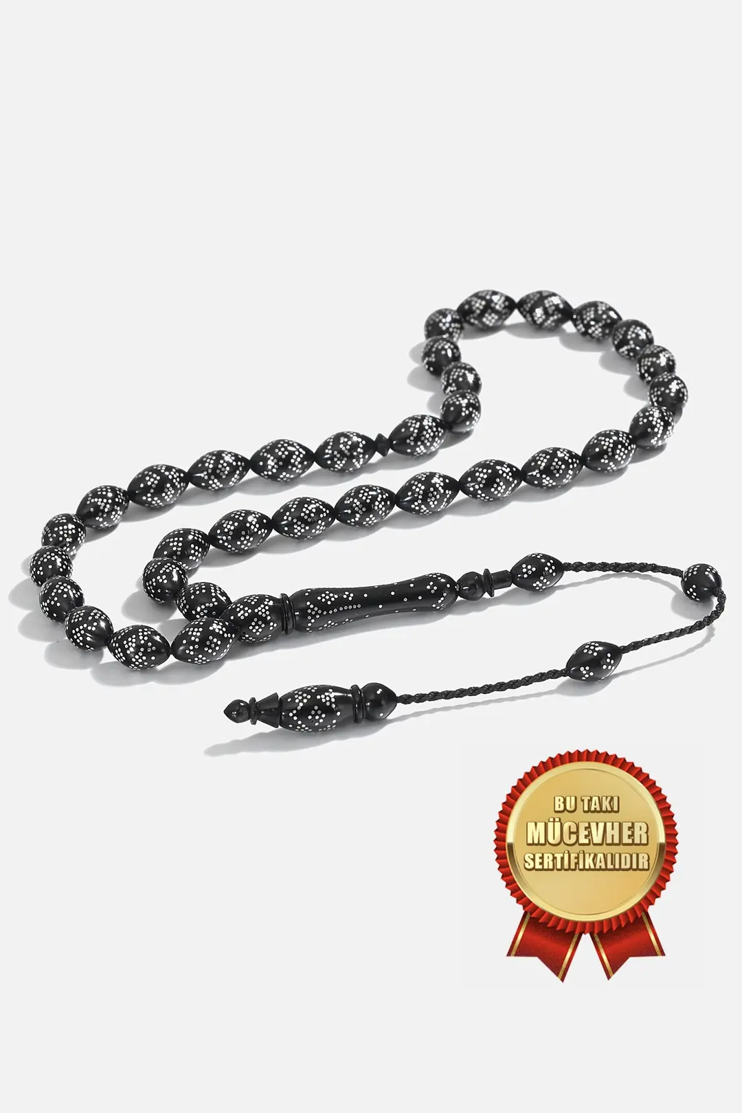 Silver Engraved Kuka Seed Prayer Beads
