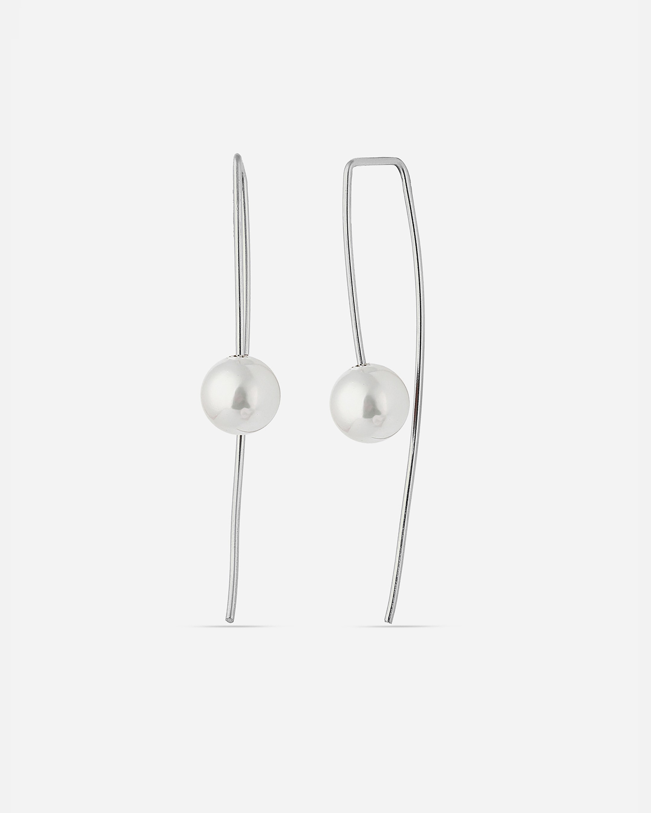 Boucles d'oreilles en argent avec trombones et perles