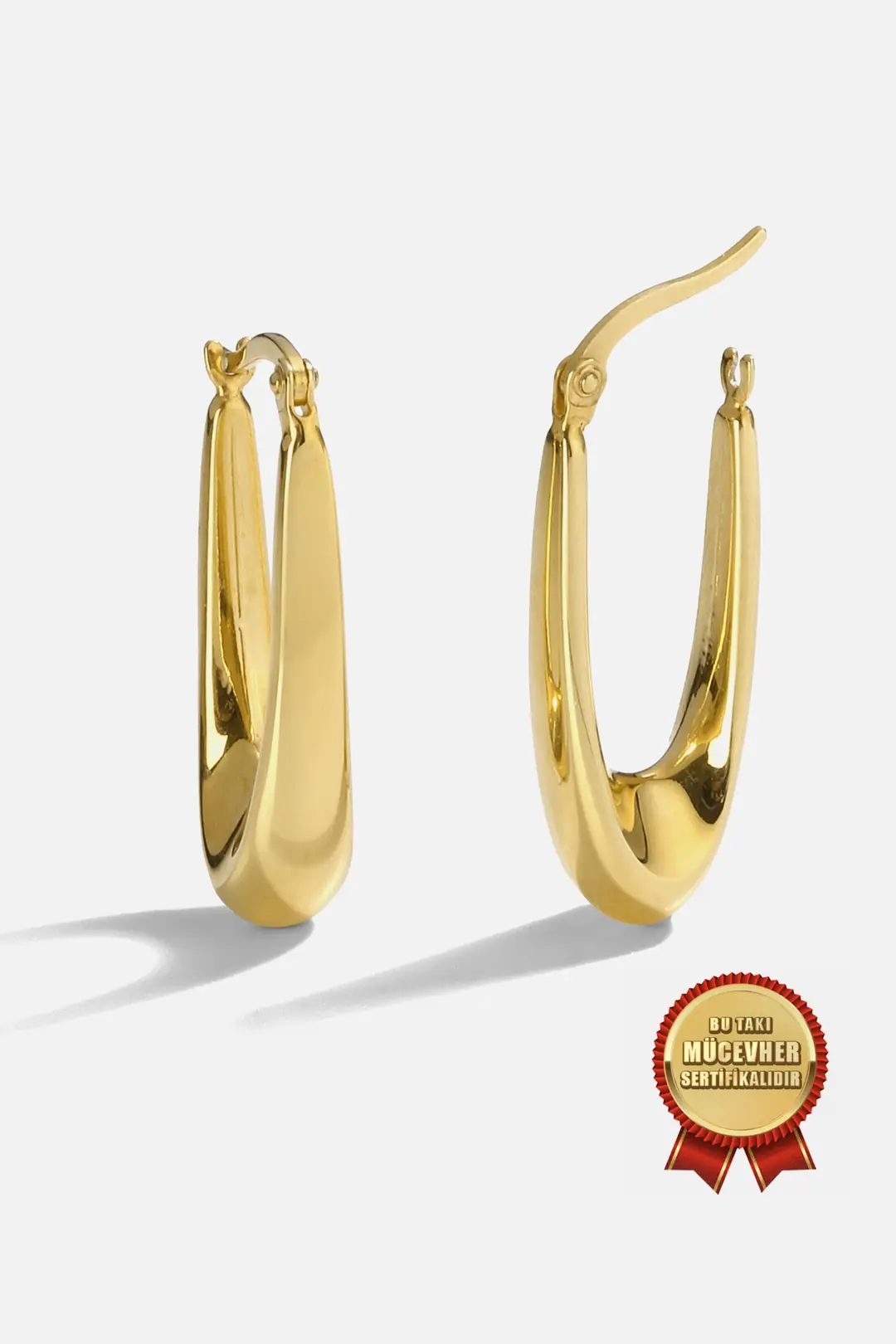 Mikron Gold Plated 925 K Silver Design Earrings