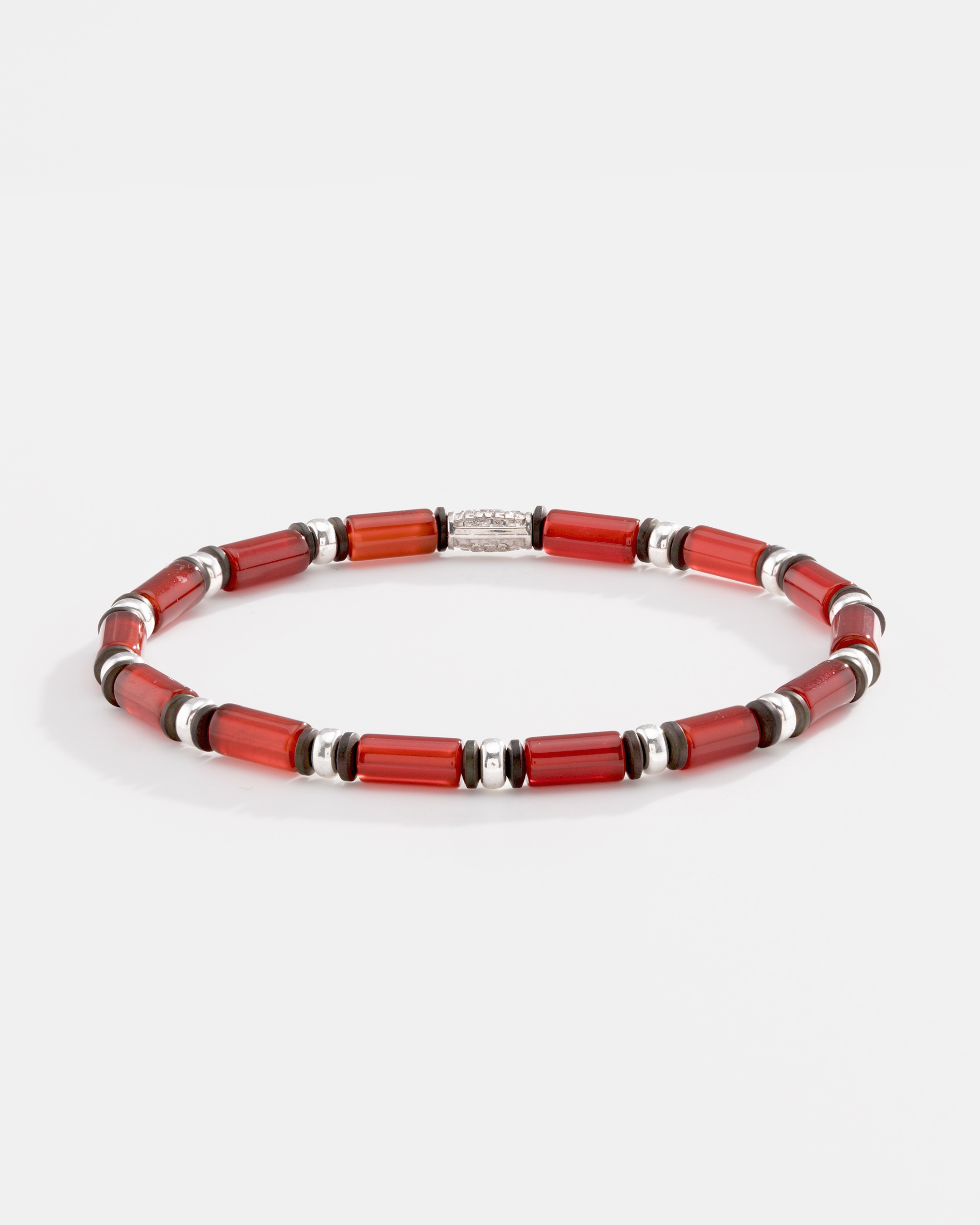 Bracelet en argent pour homme avec pierre Agate