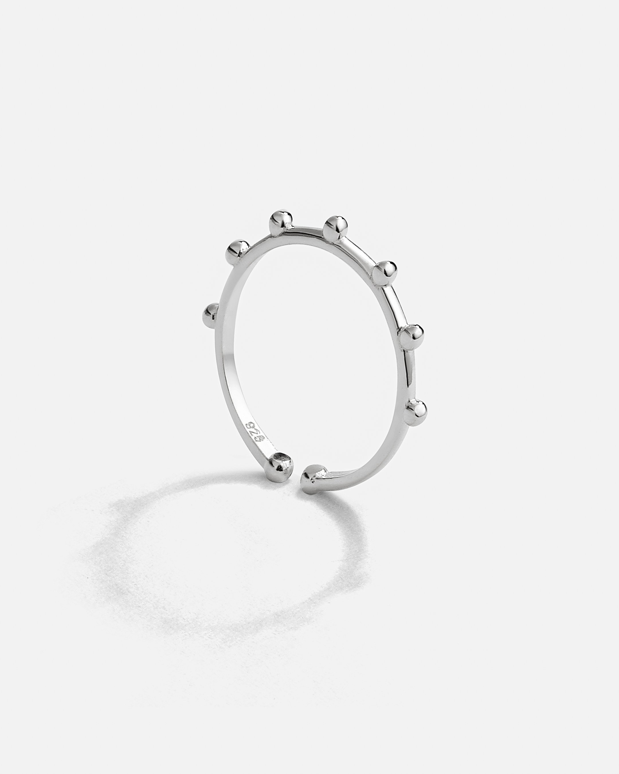 Design Silver Ring - White Gold