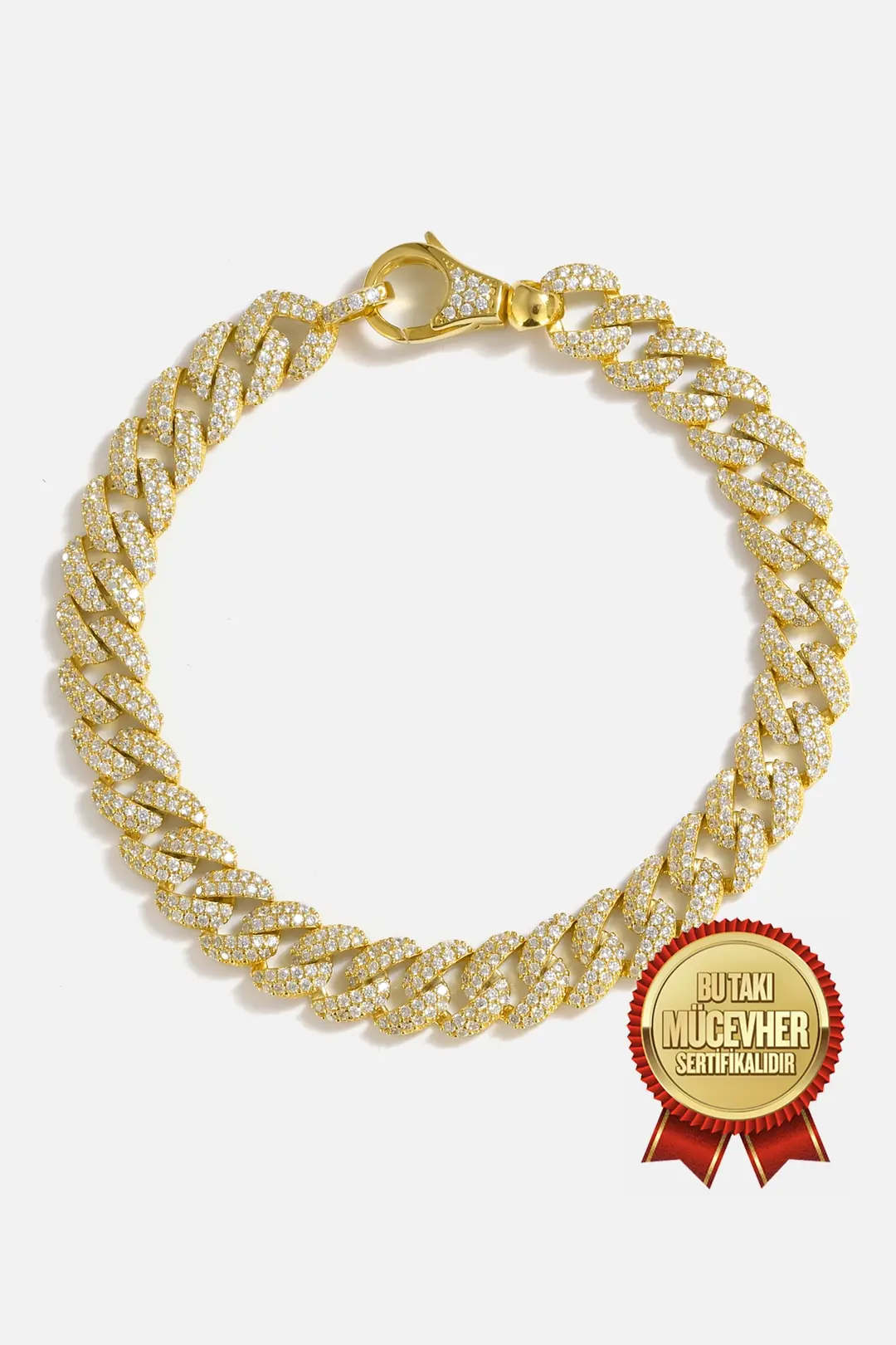 Mikron Gold Plated Silver Gourmette Bracelet