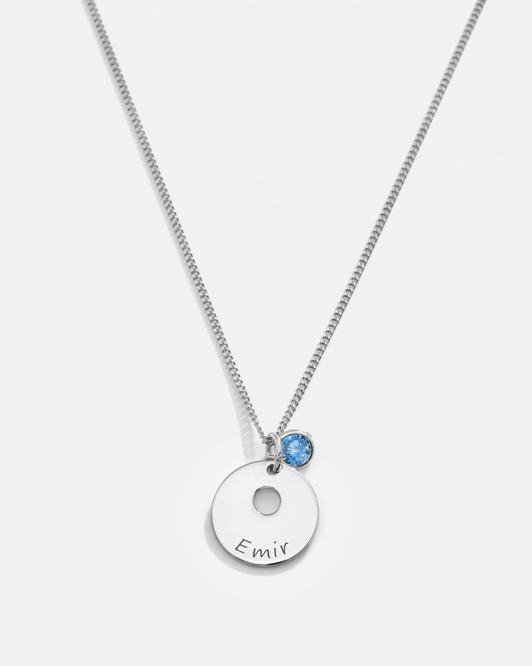 Silver Name Necklace - White Gold