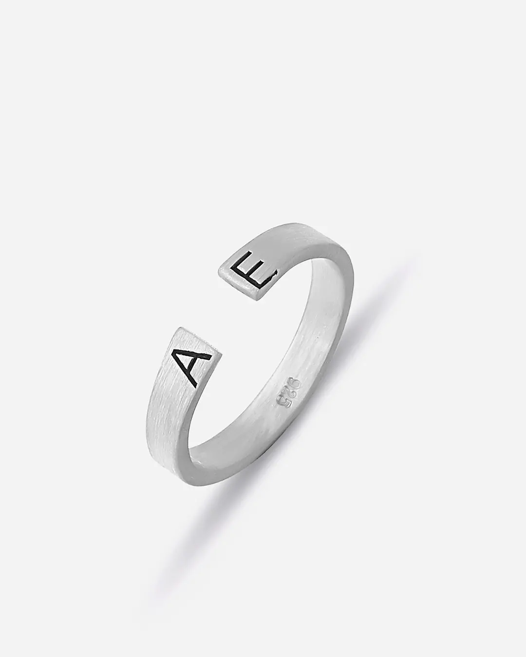 Initial Silver Ring