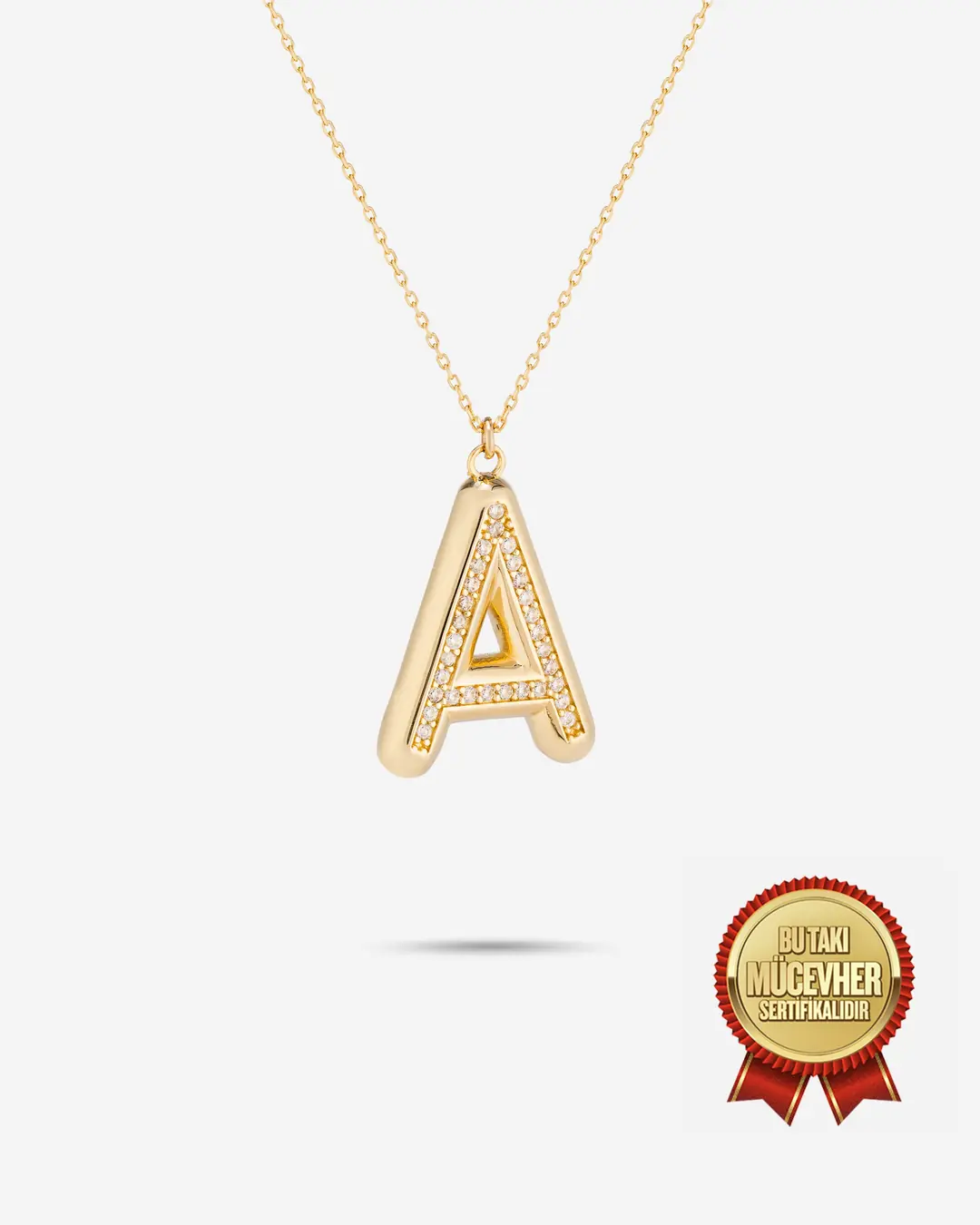 14 K Gold Stone-set Balon Necklace