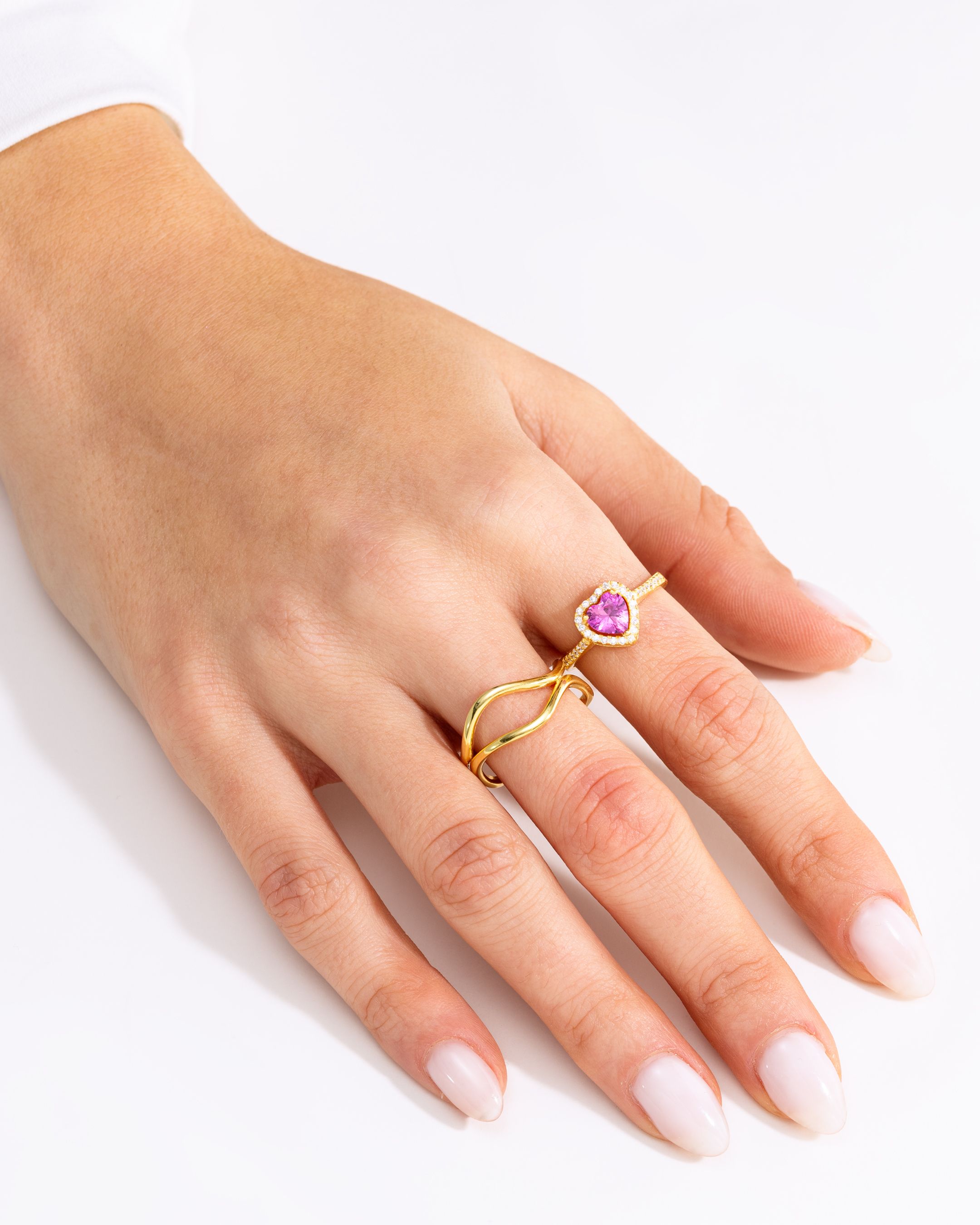 Design Silver Ring - Gold