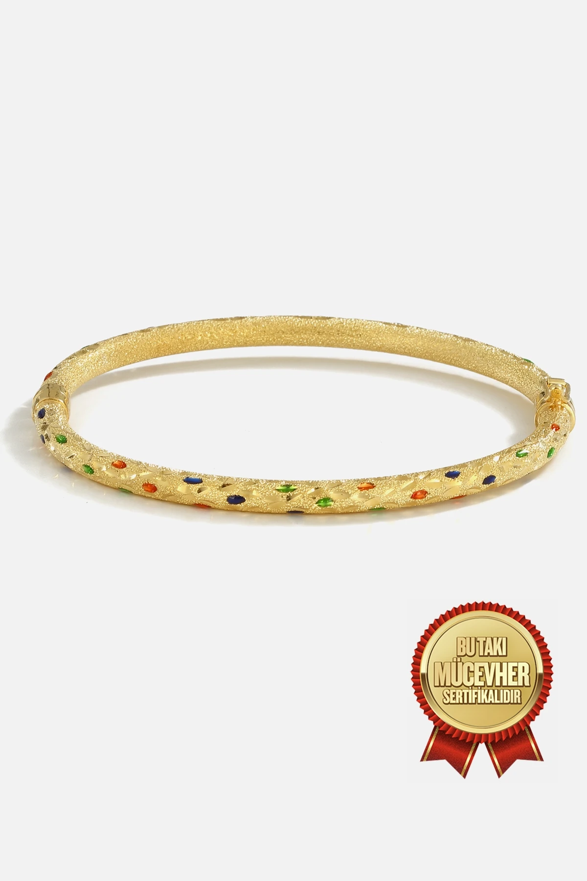 Mikron Altın Kaplama Gümüş Hint Kelepçe