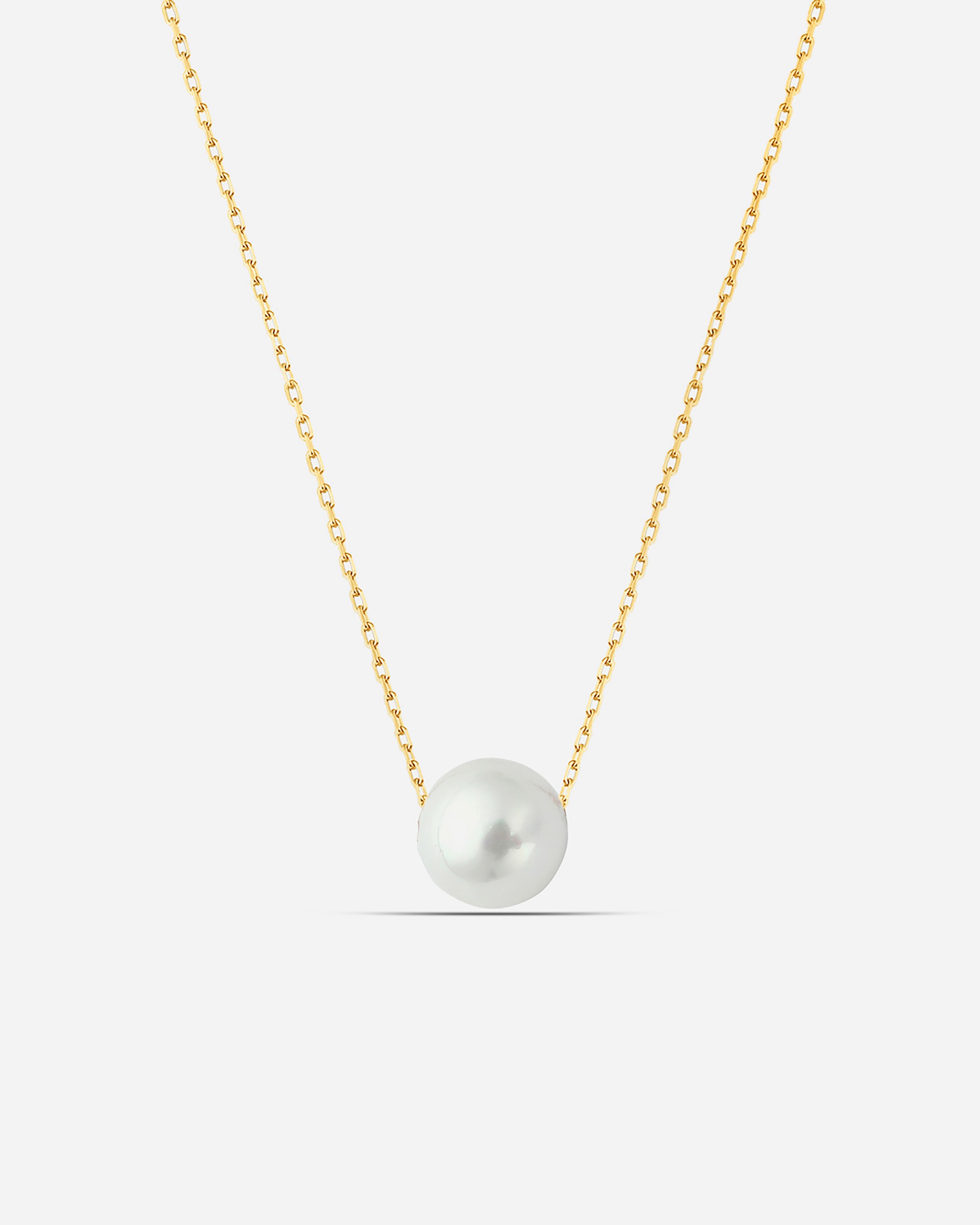 Silver Pearl Necklace - Gold