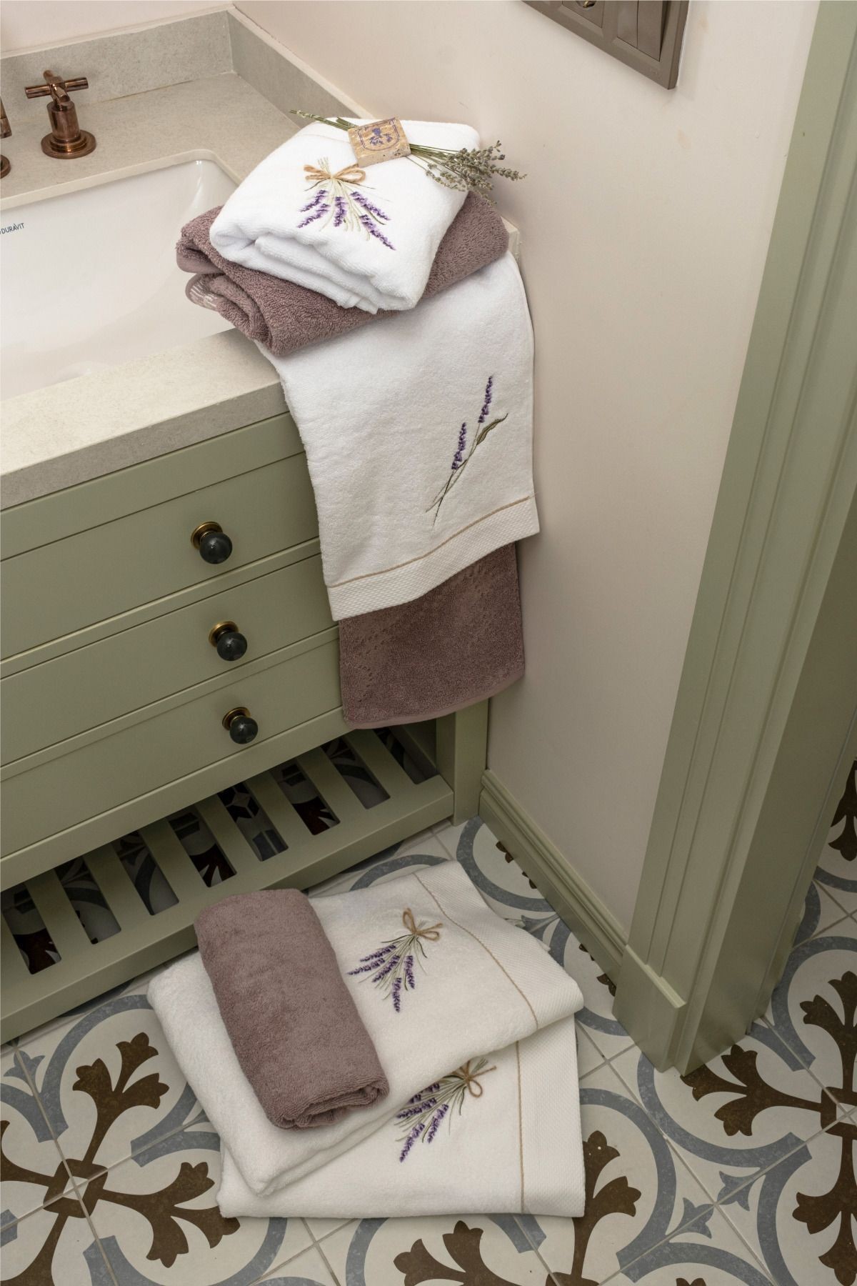 Lavender 50x80 Ikili El/yüz Havlu Seti %100pamuk