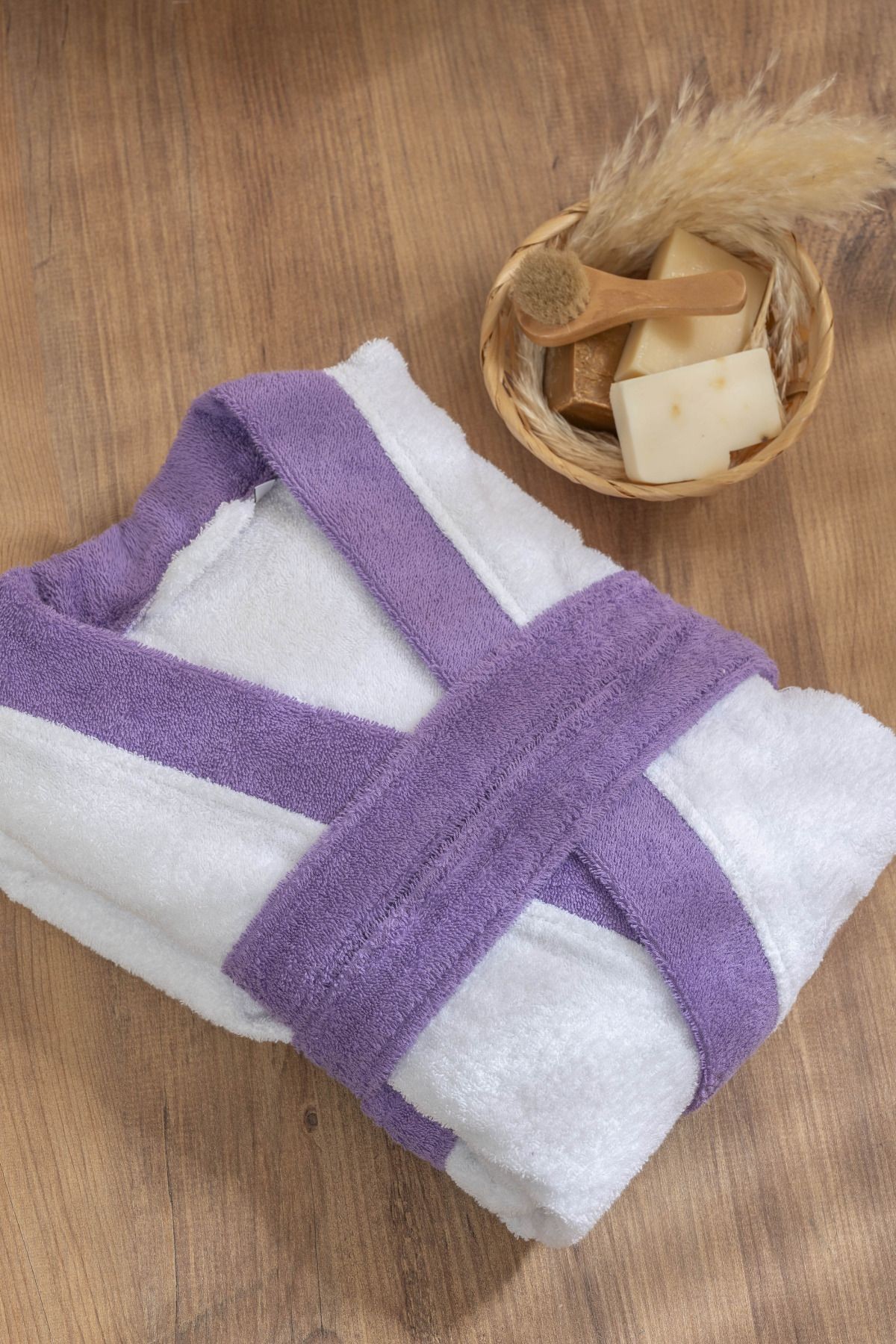 Lavender Extra Soft-zarif Ve Modern %100 Pamuk Bornoz/sabahlık
