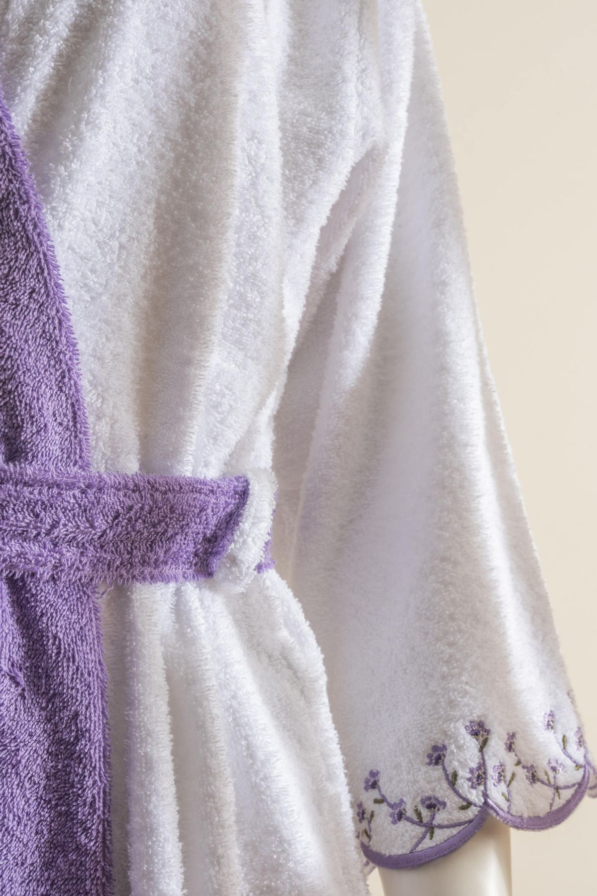 Lavender Extra Soft-zarif Ve Modern %100 Pamuk Bornoz/sabahlık
