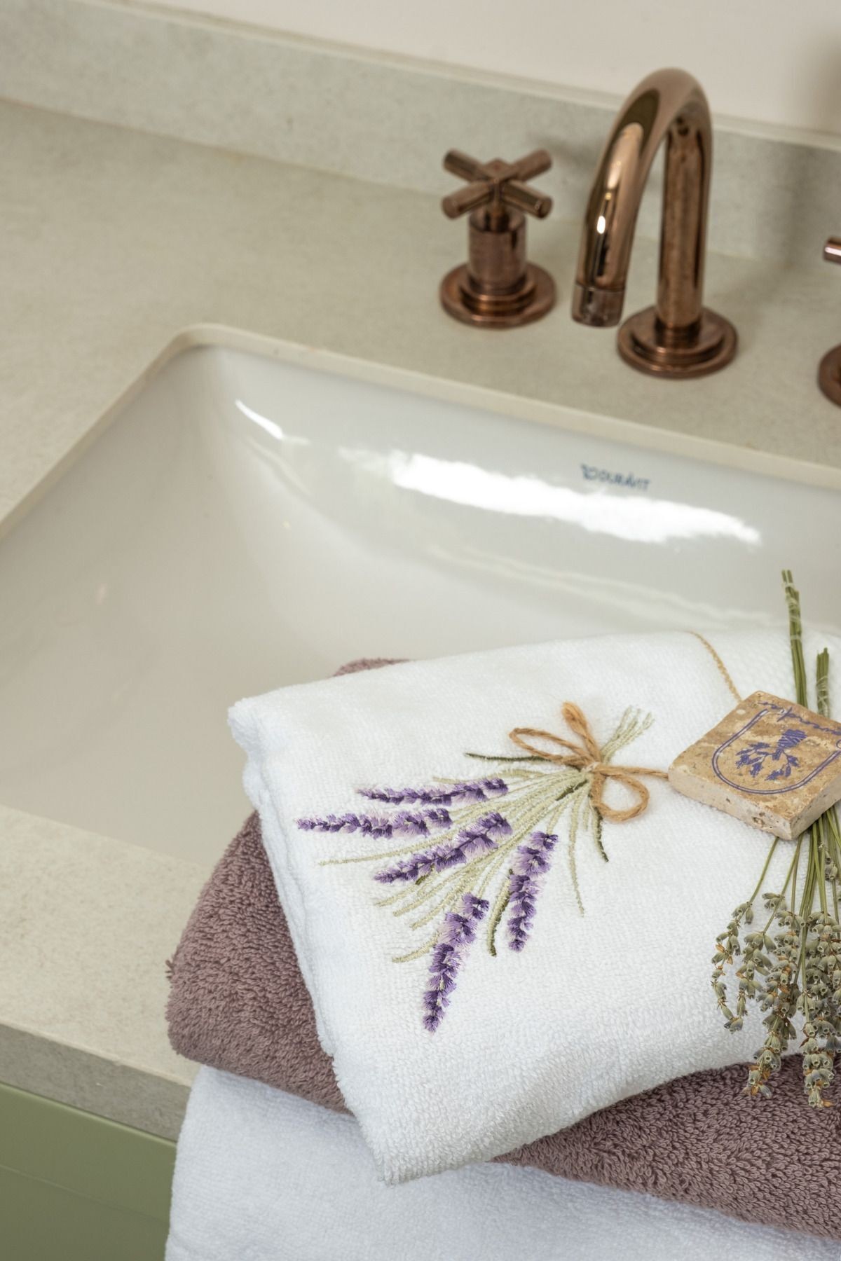 Lavender 50x80 Ikili El/yüz Havlu Seti %100pamuk