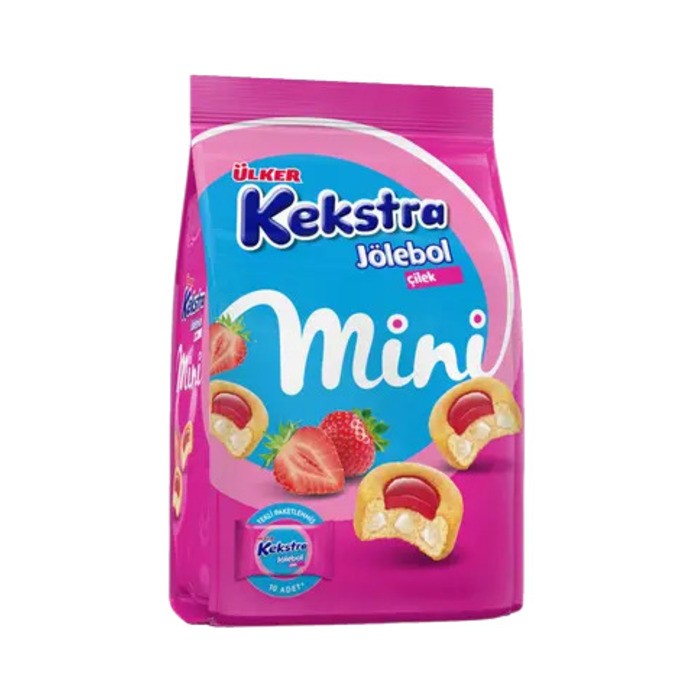Kekstra Mini Jölebol Çilekli 150 Gr