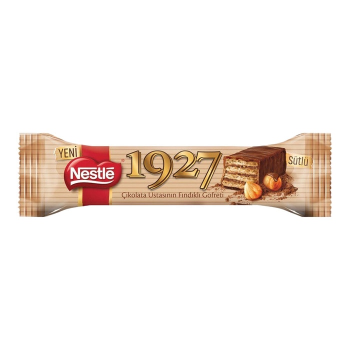 Gofret 1927 Fındık Kremalı Sütlü Çikolata Kaplı 28 Gr