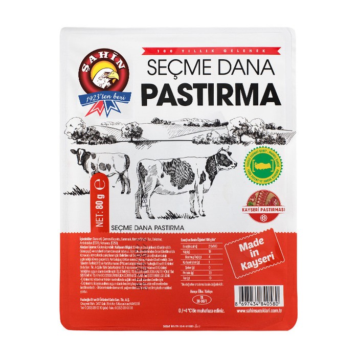 Pastırma Vakumlu Seçme 80 Gr