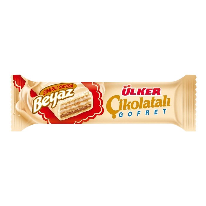 Çikolatalı Beyaz Gofret 35 Gr