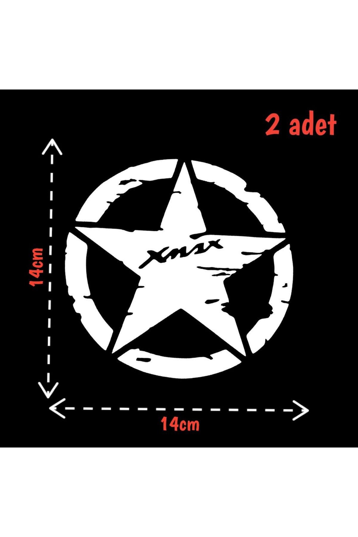 Yamaha Xmax Yıldız Sticker Etiket Beyaz 2 Adet