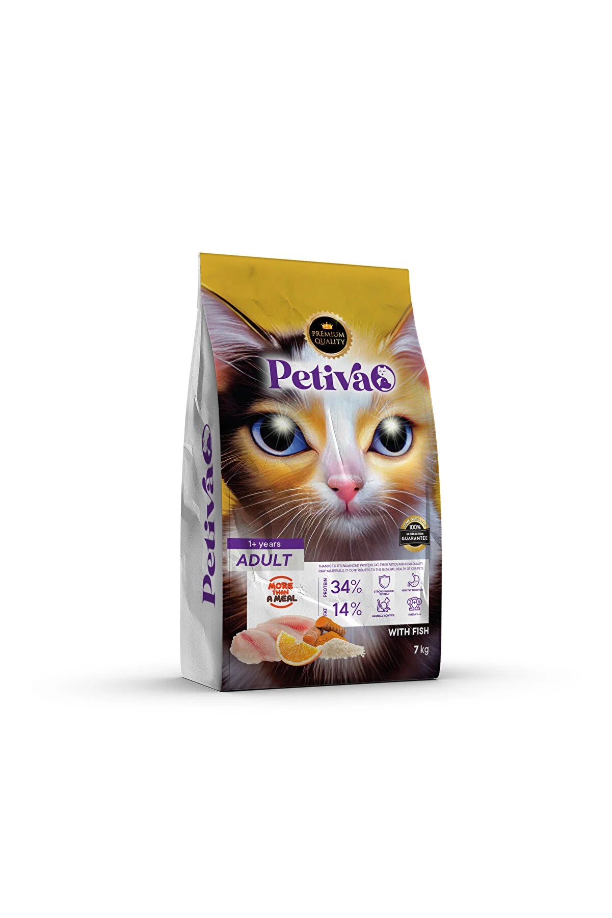 PETİVA Balıklı Yetişkin Kedi Maması 7 KG