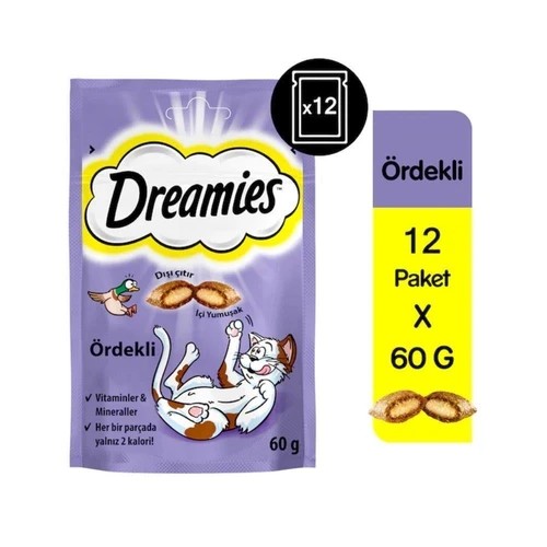 Dreamies Ördekli Kedi Ödül Maması 60 gr 12 Adet