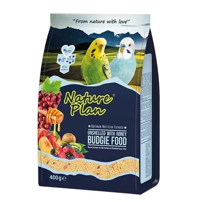  Image Nature Plan Meyve Aromalı ve Ballı Kabuksuz Muhabbet Kuşu Yemi 400g