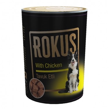 ROKUS TAVUK ETLİ KÖPEK KONSERVE 410 G