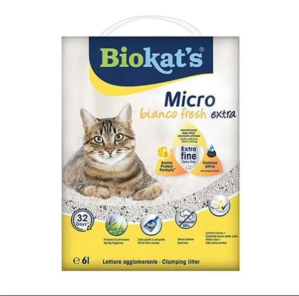 Biokats 6 lt Micro Bianco Fresh Extra Kedi Kumu