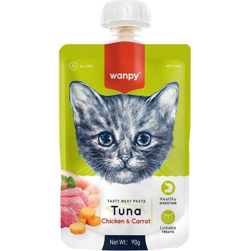 Wanpy Taze Ton Balıklı&tavuklu Kedi Et Ezmesi 90 gr*10 adet