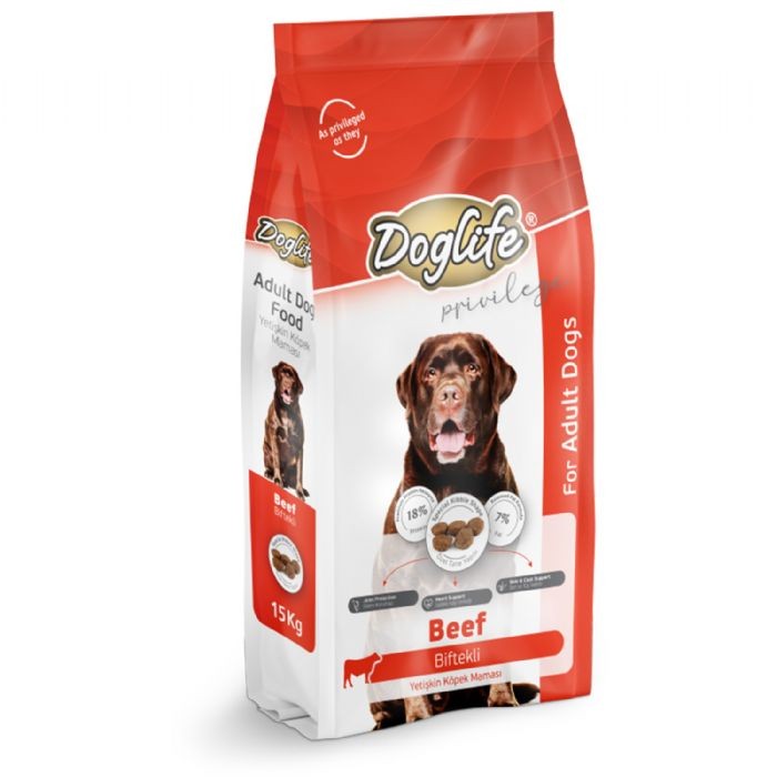 DOGLİFE BİFTEKLİ YETİŞKİN KÖPEK MAMASI 15KG