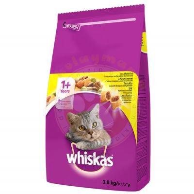 Whiskas Tavuk Etli ve Sebzeli Kedi Maması 3,8 Kg