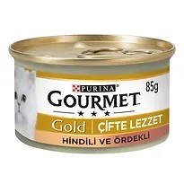 Purina Gourmet Gold Kedi için Çift Lezzet Yaş Mama, Zengin Hindi Ve Ördek Etli