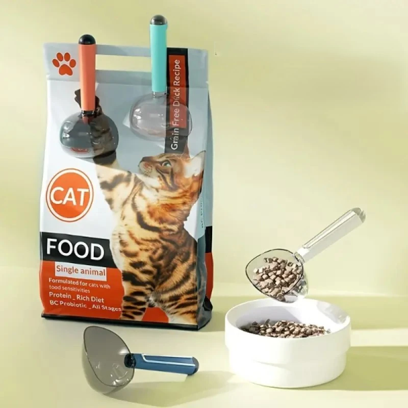 Patica™ Klipsli Ölçekli Kedi Köpek Mama Küreği