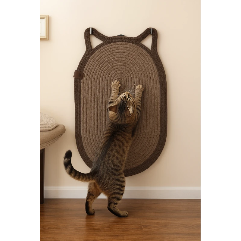 Patica™ Dekoratif Kedi Kulaklı Tırmalama Paspası