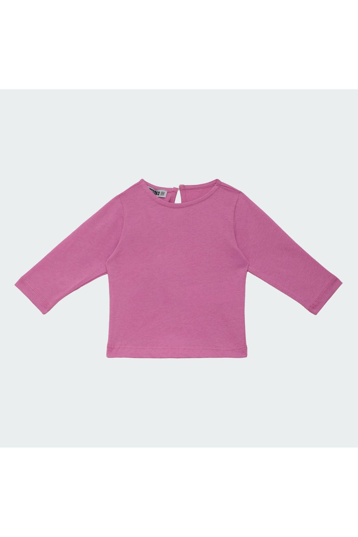 Kız Bebek Uzun Kol Tshirt Fuşya Renk  %100 Pamuk