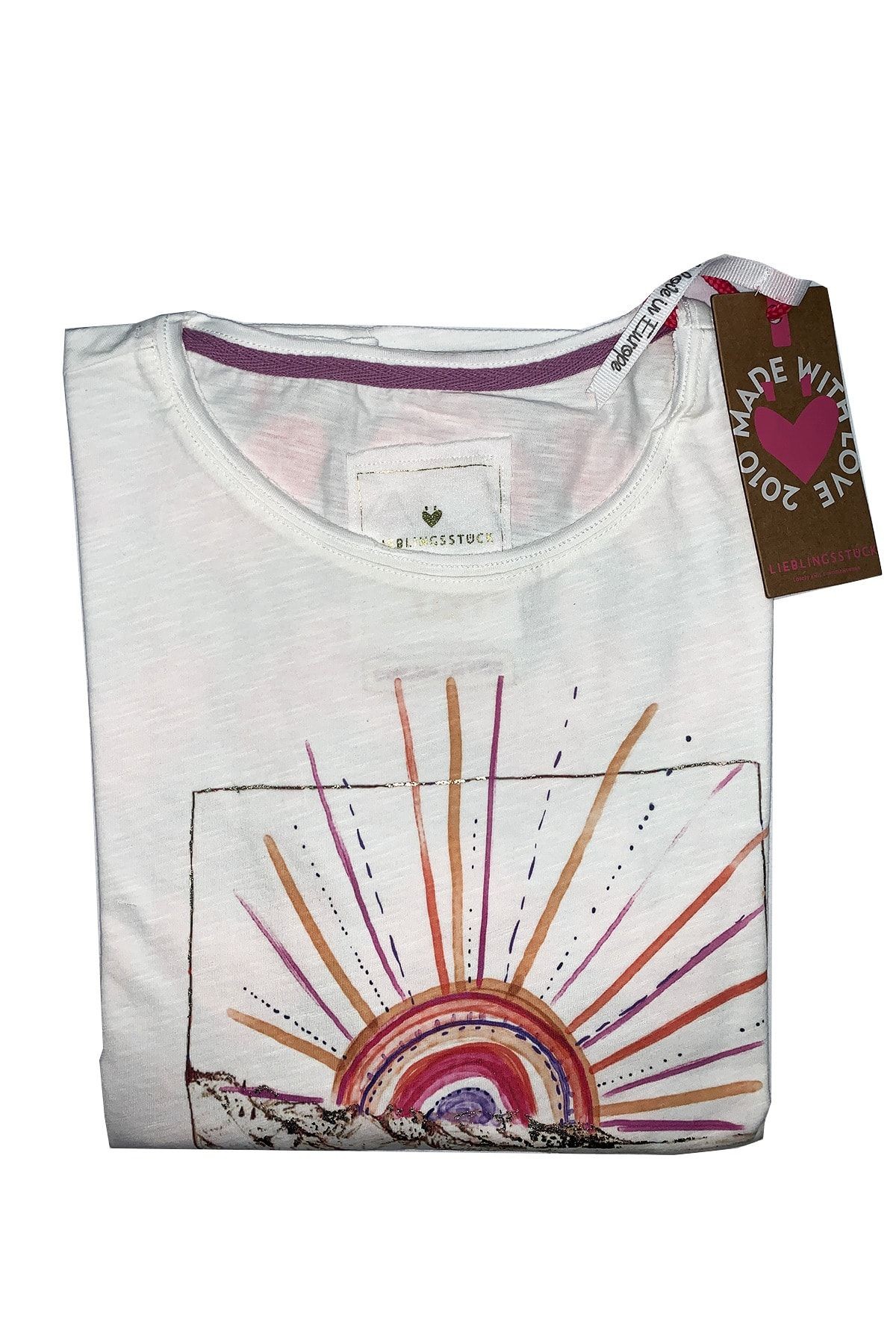 Pamuk Kadın T-shirt Baskılı Beyaz