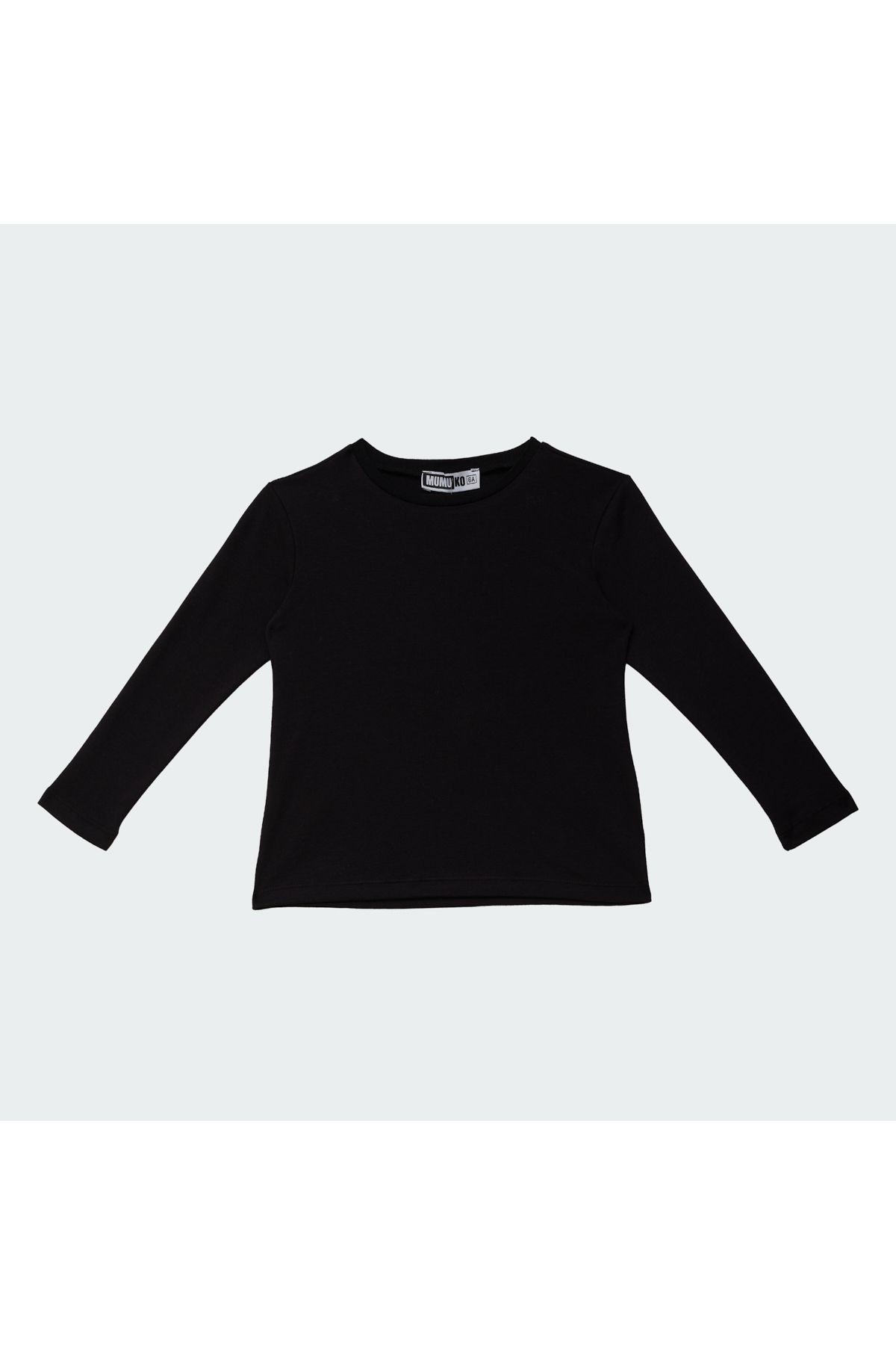 Kız Çocuk Baskılı Uzun Kol Tshirt Siyah %100 Pamuk