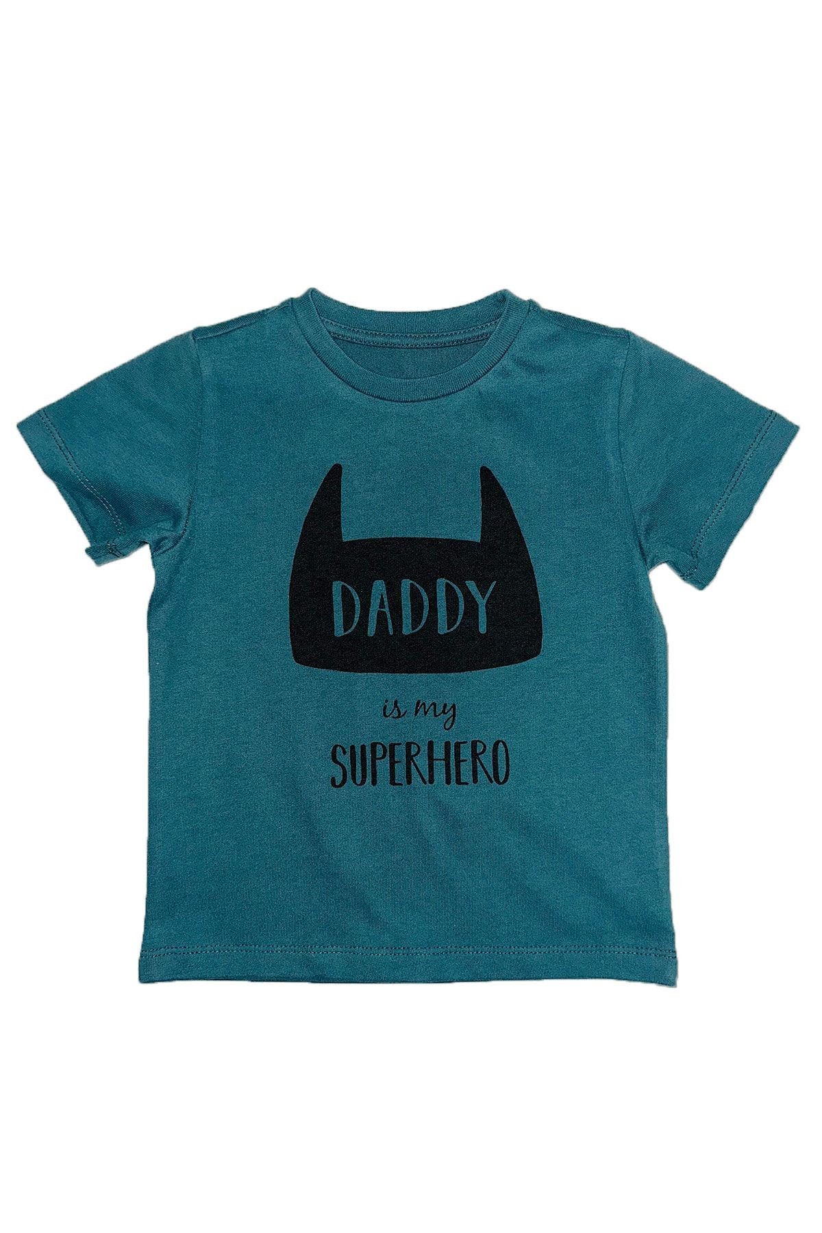 Daddy Is My Super Hero %100 Pamuk Tshirt