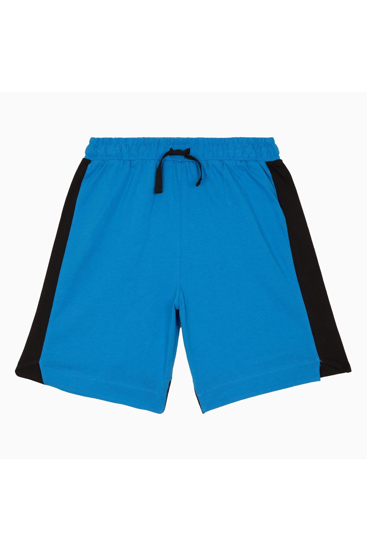 Summer Short Pack "Siyah-Mavi" Renk Bloklu 2'Li Şort %100 Pamuk