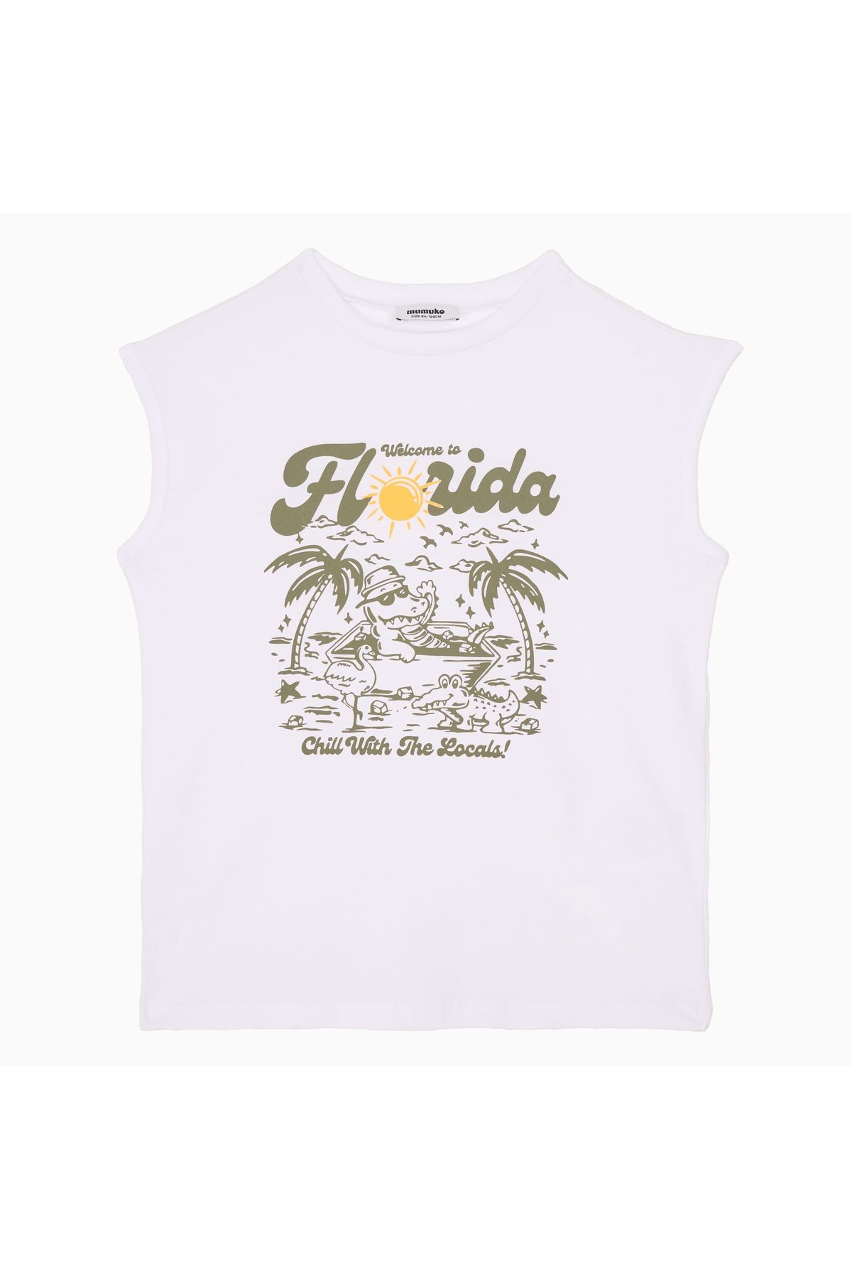 Summer Pack "Ekru-Beyaz" 2'Li Sıfır Kol Bisiklet Yaka %100 Pamuk T-Shirt