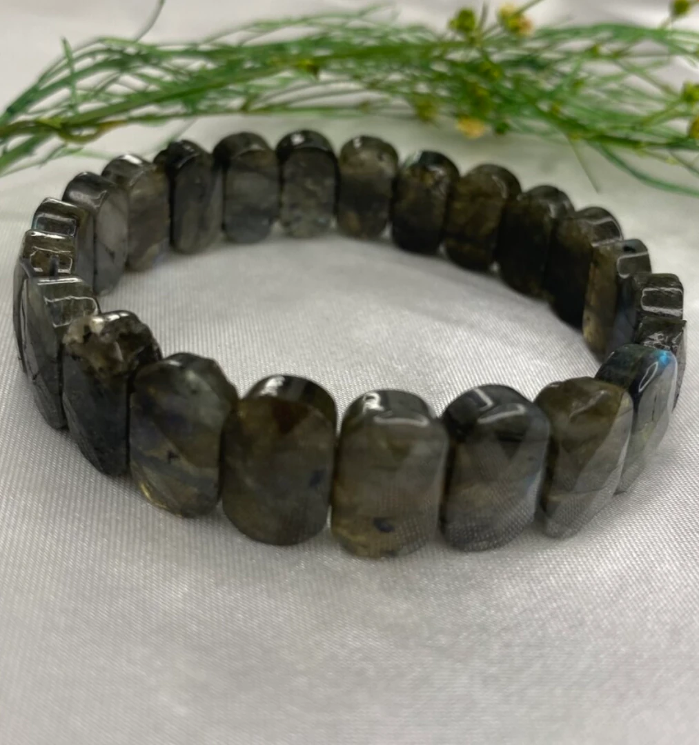 Labradorit Taşı Rolex Kesim Doğal Taş Bileklik