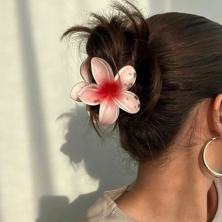 Hibiscus Çiçeği Mandal Toka - Elifsu Jewelry