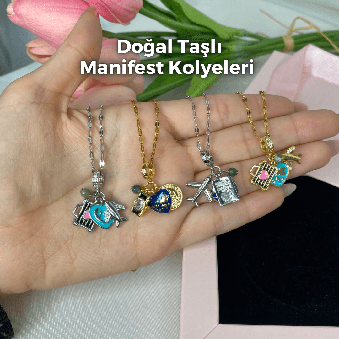 Manifest Kolyesi Seyahat Enerjisi - Doğal Taşlı Çelik