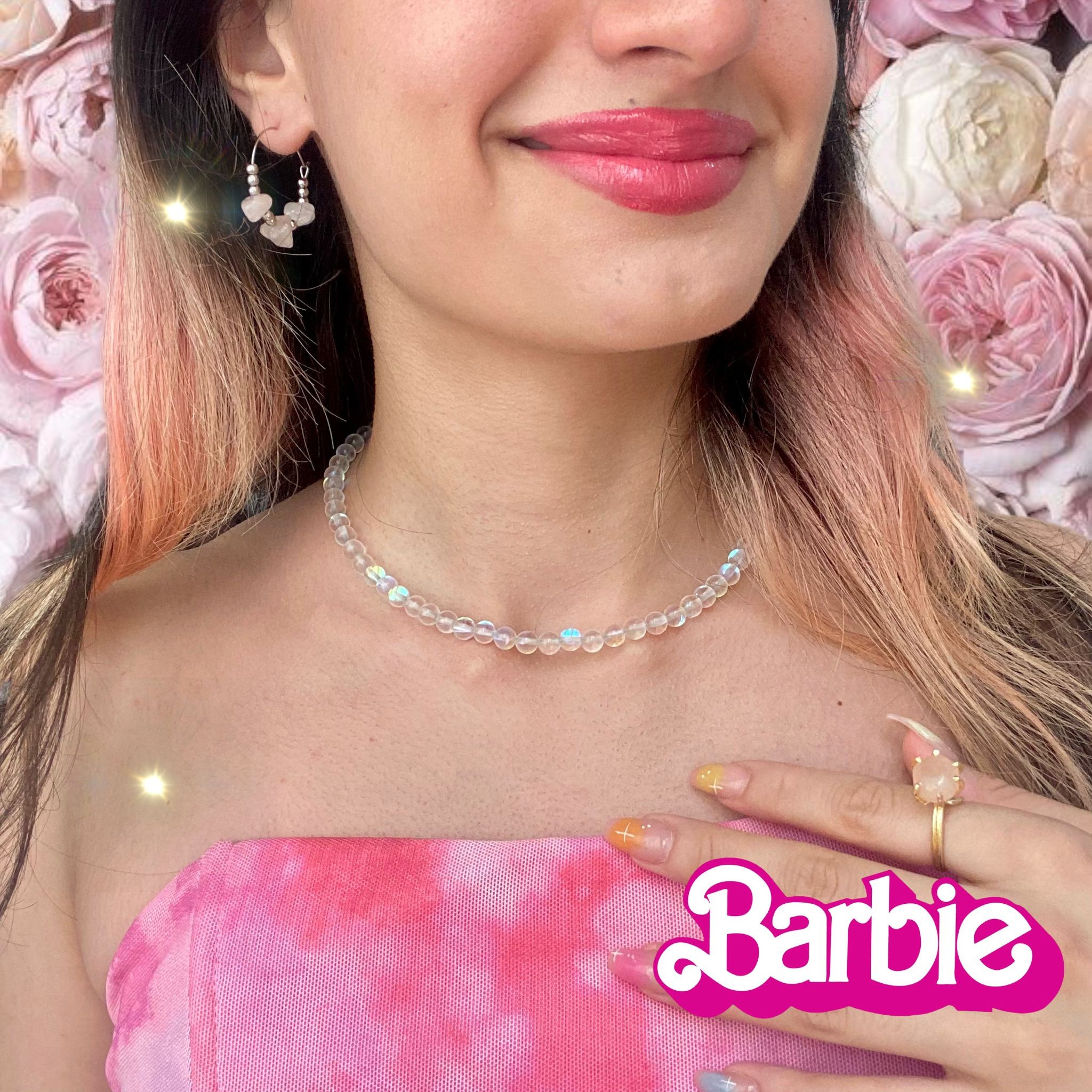 Termal Kuvars 6mm Taşlı Barbie Kolye