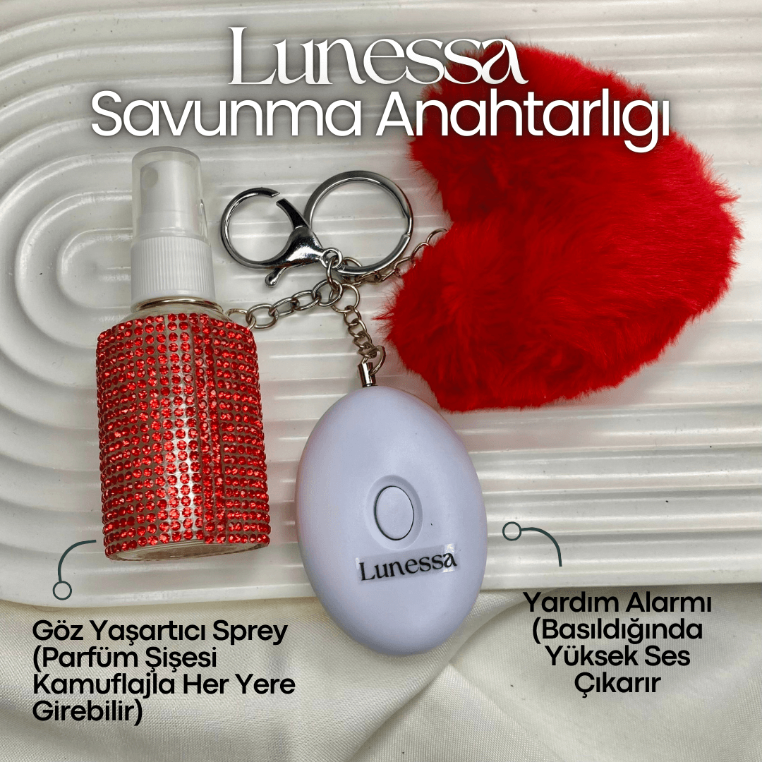 Lunessa Savunma Anahtarlığı Kırmızı