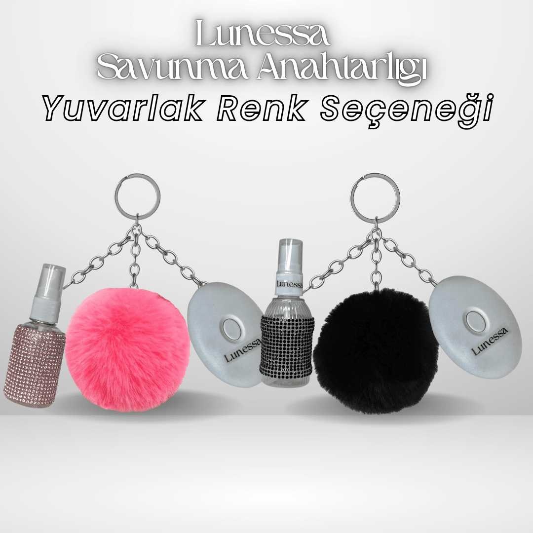 Lunessa Savunma Anahtarlığı Yuvarlak Ponpon