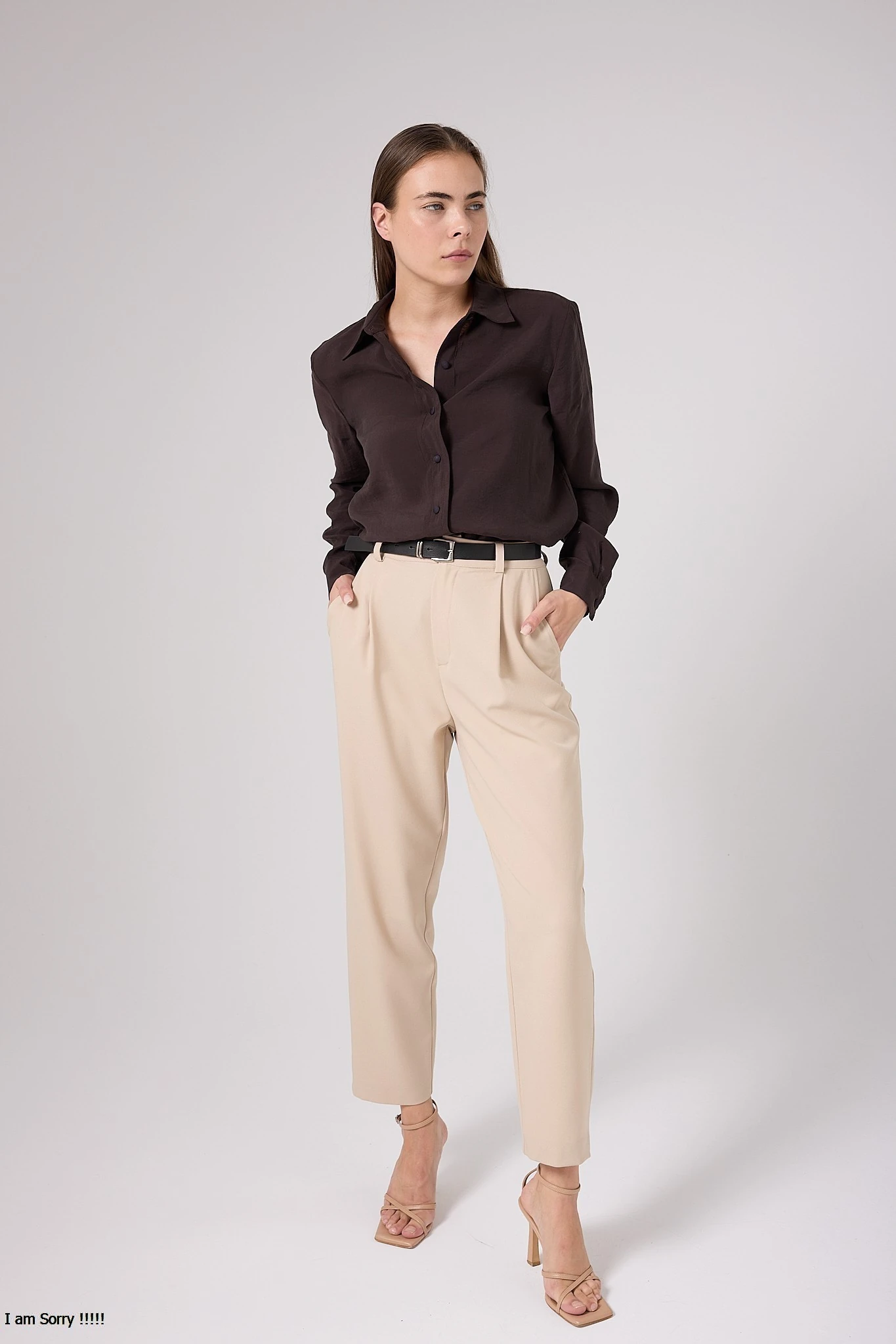 KEMERLİ PANTOLON BEJ